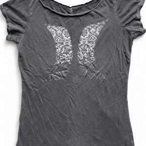 2000’s Hurley Logo Graphic Print Short Sleeve Women’s Medium Shirt